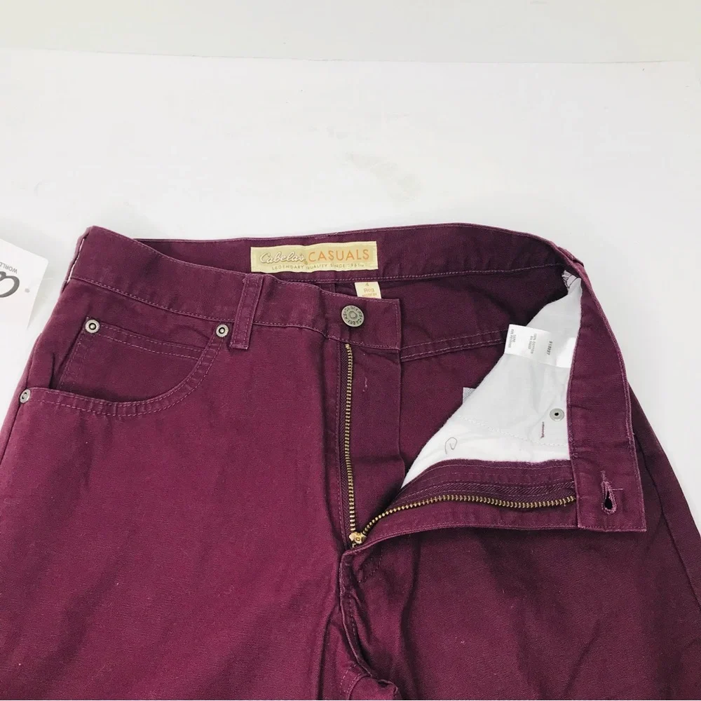 Cabelas casuals women’s pants jeans size 4 regular plum purple - Picture 2 of 5